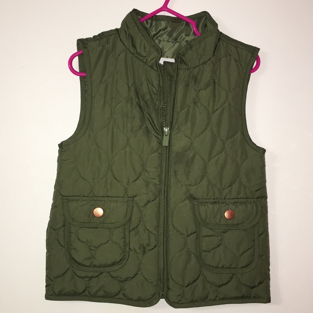 Old Navy Lightweight Green Puffer Vest Size 5T